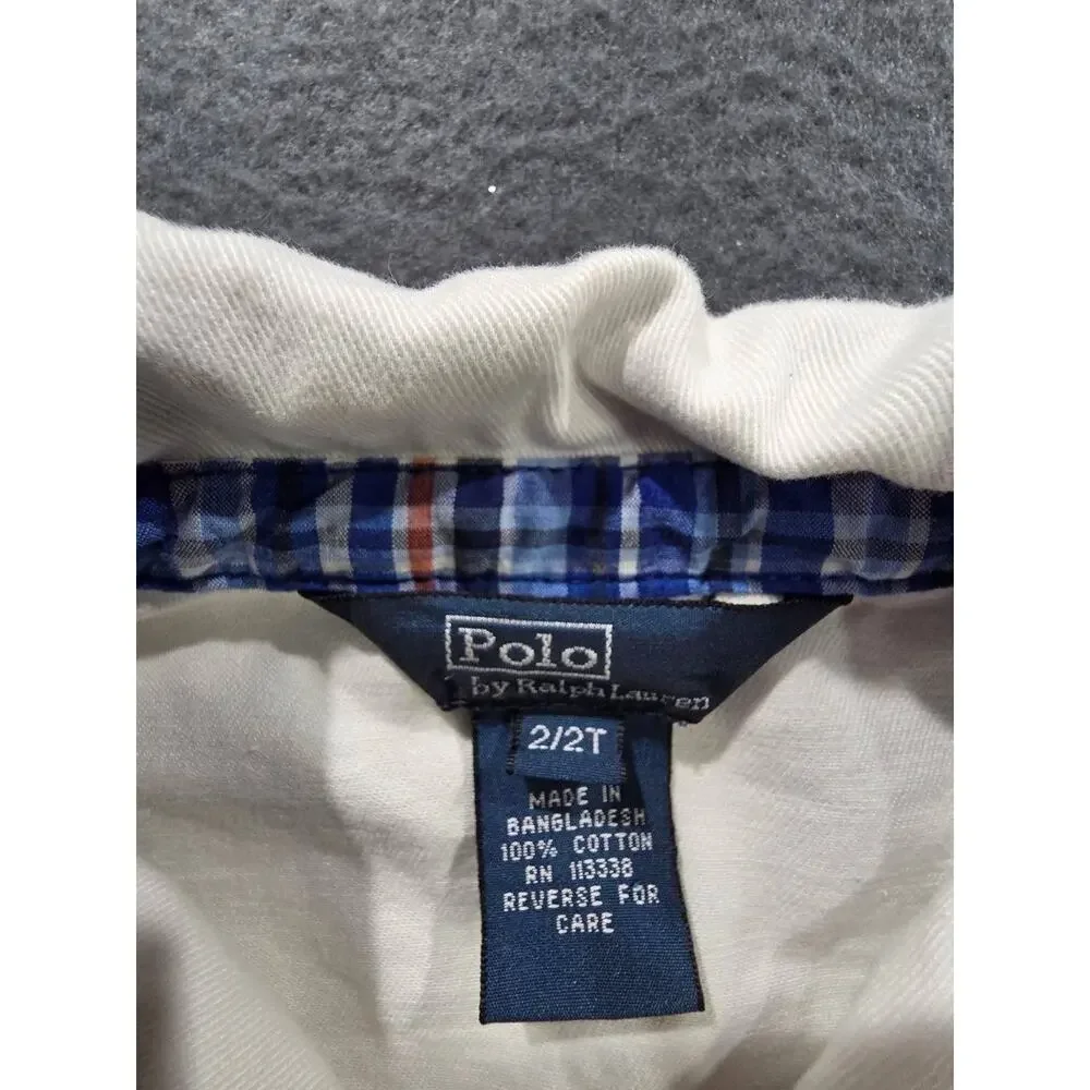 Polo Ralph Lauren Kids White Cotton Jacket 2/2T years Embroidered Pony A009515